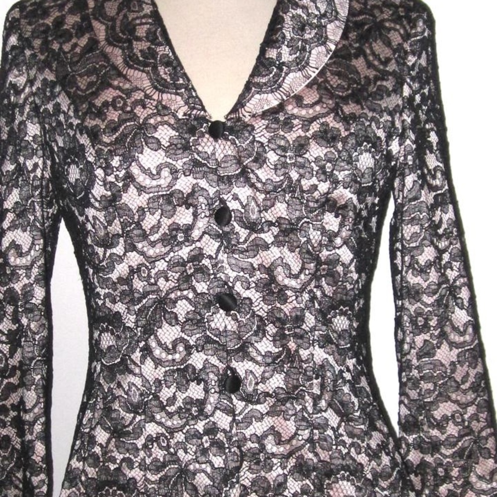 Escada Couture Alencon Lace  Jacket Blazer - Picture 6 of 8